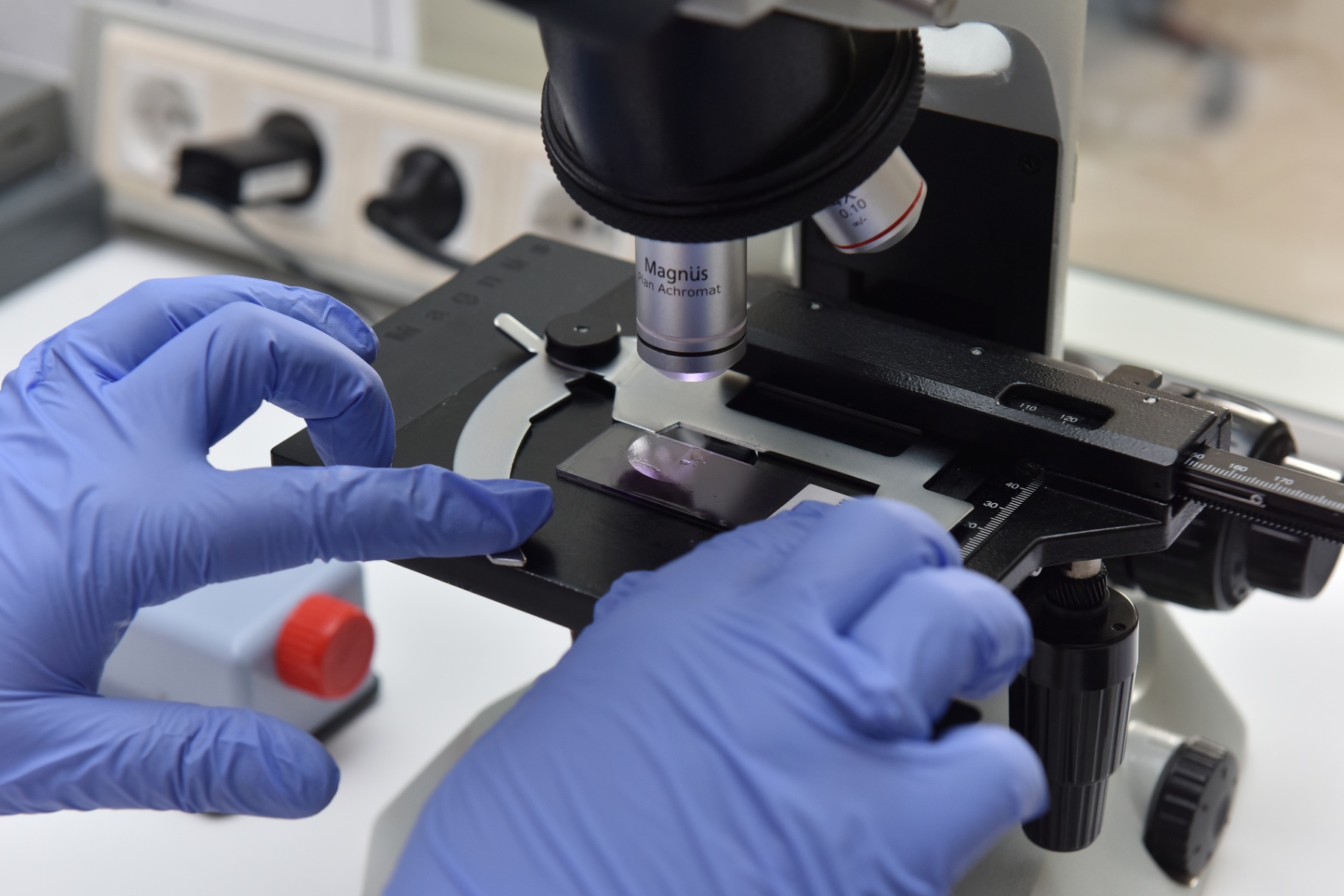 Microscope binoculaire pour la lecture des lames à G Lab